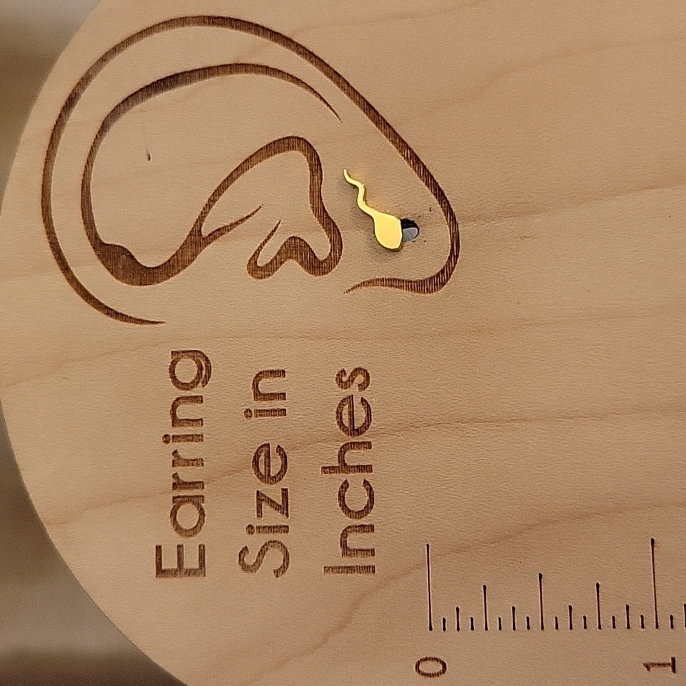 FERTILITY SPERM BIO LIFE STUD EARRINGS, choice of color - Picture 2 of 4